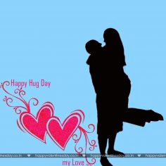 Hug Day – happy valentines day sign