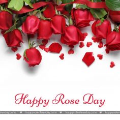 Rose Day – happy valentines day sign