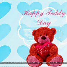 Teddy Day – happy valentine card