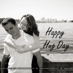 Hug Day – happy valentines day sign