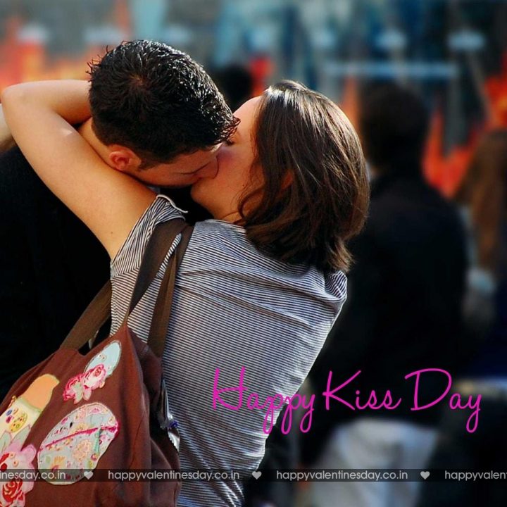 Kiss Day – happy valentines day sign